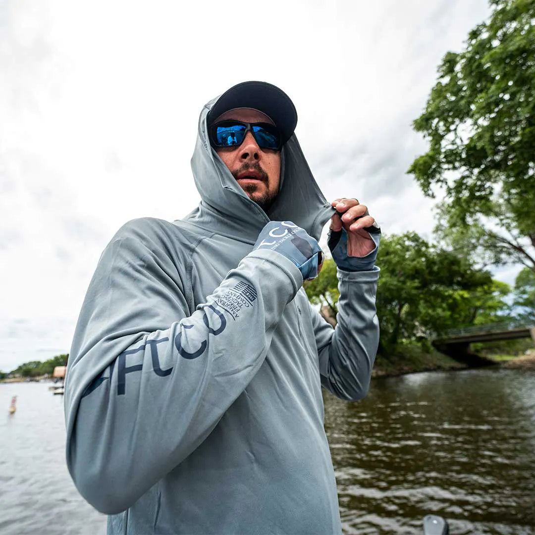 Jason Christie's Hooded LS Bass Fishing Performance Shirt Jason Christie's Hooded LS Bass Fishing Performance Shirt